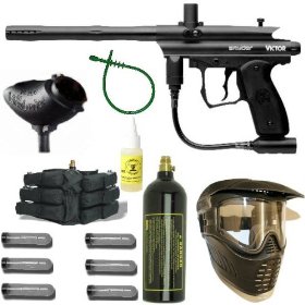 09 Spyder Victor Paintball Gun Marker MEGA Set - Black